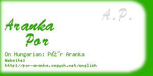 aranka por business card